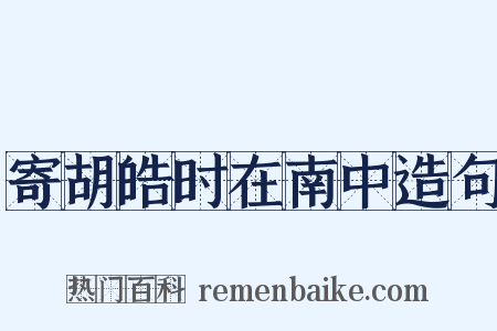 寄胡皓时在南中造句是什么意思的图片